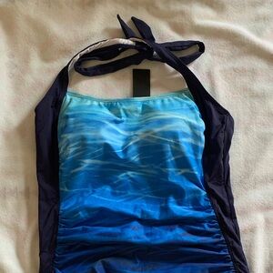 Blue Halter Swimsuit